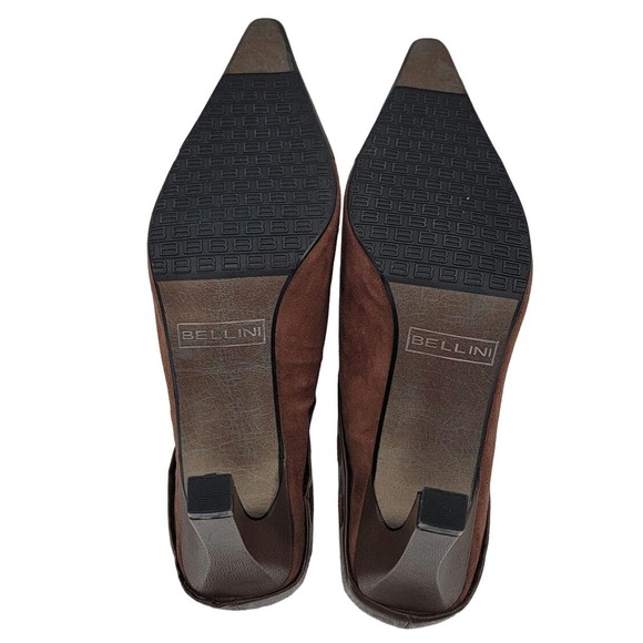 Bellini Thora Brown Leather Heeled Mules 7.5 New - Picture 7 of 11